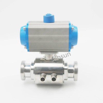 Sanitary Stainless Steel Threaded Ball Valve 304/316l 4 Inches 3 Way Ball Valve