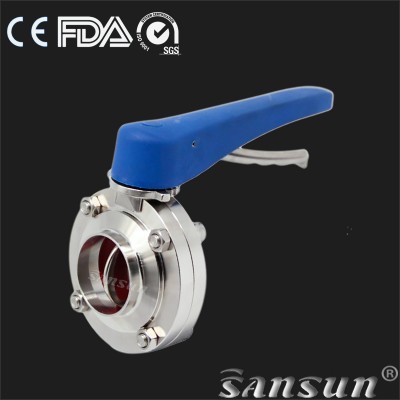 Hygienic Ss1.4301/1.4404 Food Butterfly Valve Welding S-S for Beverage