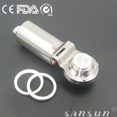 Stainless Steel Sanitary Food Grade Pneumatic Ball Valve DIN/SMS